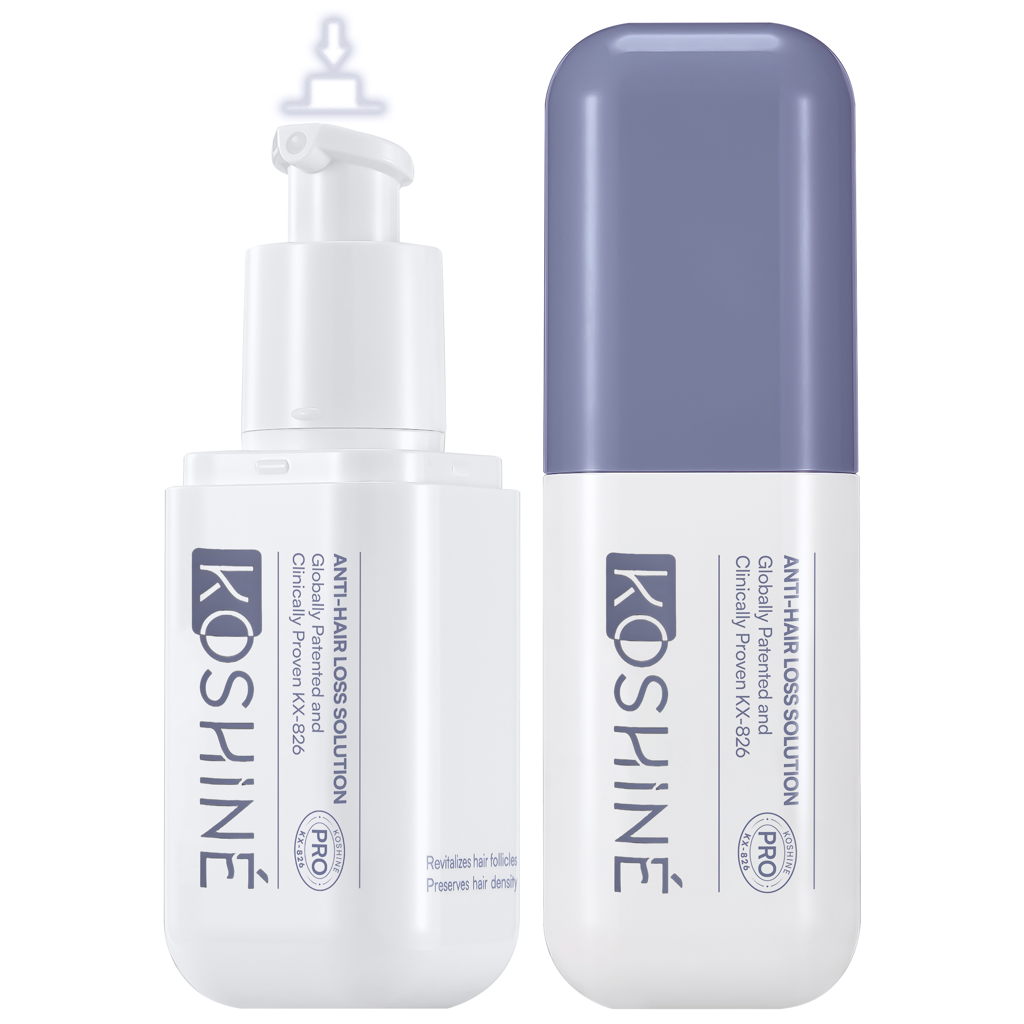 KOSHINÉ 0.9% 826 DHT Blocker Hair Thickening Growth Products （Purple Bottle）